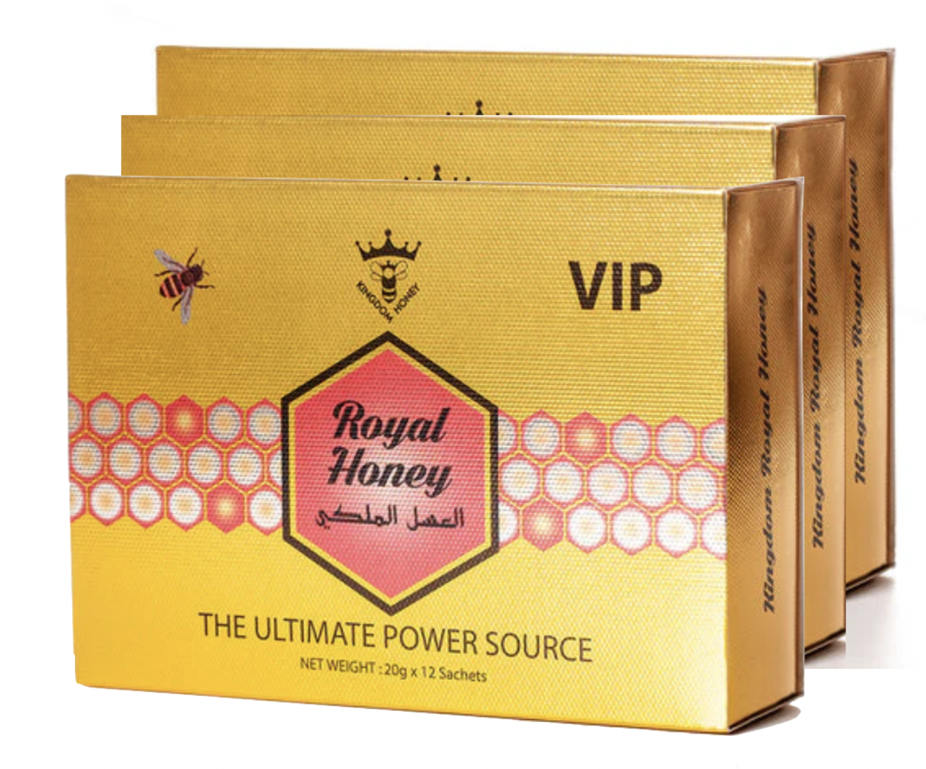 x3 Boxes VIP Royal Honey  (12 Sachets – 20G)